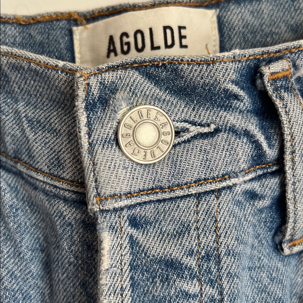 AGOLDE Light Blue Distressed Womens Jeans